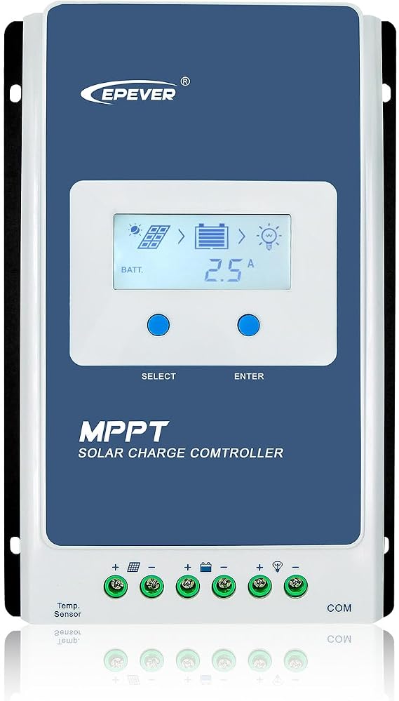 EPEVER MPPT Charge Controller 40A 12V/24V Car Solar Module Negative