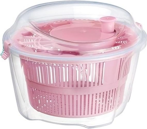 Easyso Salad Dryer, Standard, 3875 Multi Color 4.4L Vegetable Salad Dryer Rotary Dryer Salad Maker