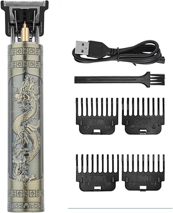 Razors Electric Hair Cutting Machine Vintage T9 Clipper Hair Rechargeable Man Shaver Trimmer for Men's Barber Professional(Plastic dragon3)