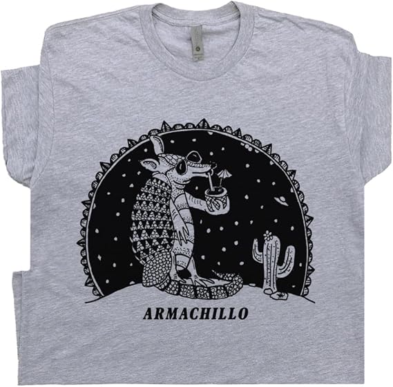 Funny Armadillo T Shirt for Men Women Armachillo Weird Tee Desert Theme | Shirts For Men, T-Shirt For Women, Ufo Novelty T-Shirts, Cute Animal Tees, Santa Fe, Death Valley Flying Saucer Tshirt