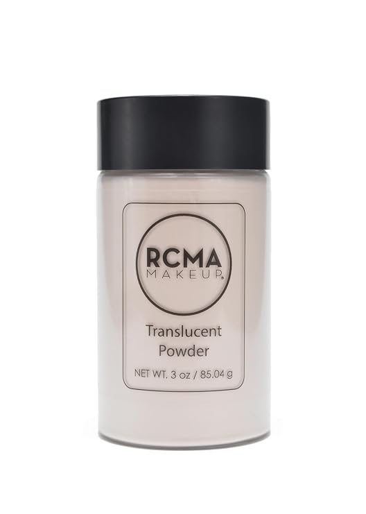 RCMA Makeup Translucent Loose Powder - Lightweight Setting Powder for Flawless Finish, Shine Control, Natural Matte Look, No Flashback, Oil Control, No Caking or Creasing, Vegan and Cruelty-Free, 3oz