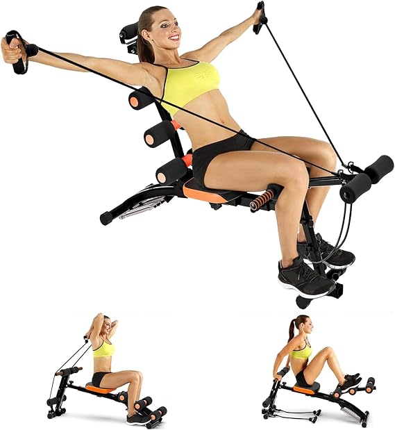 6 in 1 Wonder Master Core & Abdominal Work out Equipment, Multi-functional Adjustable Ab TrainerWorkout MachineSit up Exercise EquipmentWorkout Equipment,Adjustable Ab Trainer ,Machine to Exercise for Home Gym.