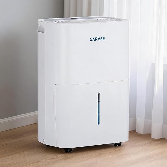 22 Pint Dehumidifier for Up to 3000 Sq Ft, Efficient Dehumidifier with Reusable Filter, Auto Shut-Off & Continuous Drain Option, Portable Quiet Dehumidifier for Basement Bathroom Large & M