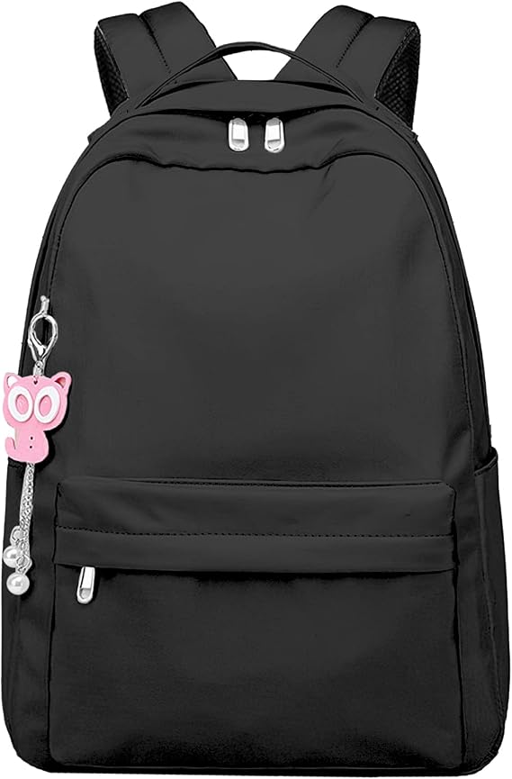 School Backpack for Girls and Boys Age 8+, Plain Backpack for 14 Inch Laptop, Water Repellent School Bags Casual Daypack for School Travel, Lightweight Rucksack for Teenage Girls
