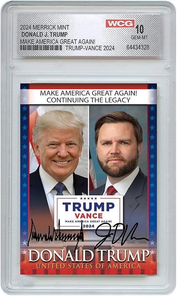Trump Vance 2024 Trading Card - Perfect Political Gift for Trump Supporters and Patriotic Americans | The #1 Trump Gifts, Trump 2024