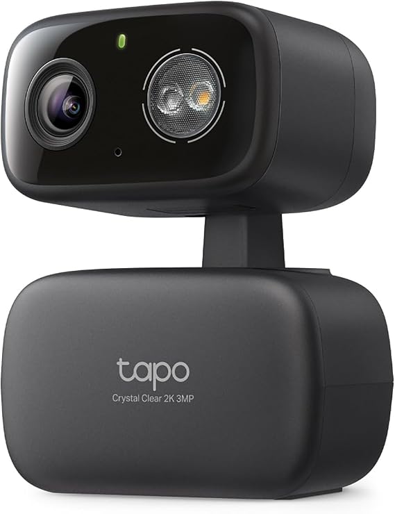 Tapo 2K 3MP Pan/Tilt Kapalı/Dış Mekan Güvenlik Kamerası, Ücretsiz Kişi/Bebek Ağlaması Algılama ve Hareket Parçası, 360° Pan, Renkli Gece Görüşü, SD/Bulut Depolama, Alexa ve Google Home ile çalışır