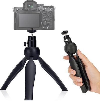 Pixel Camera Mini Desktop Tripod Stand with Universal 14 Screw Ball Head for DJI osmo Pocket 3 Mirrorless Cameras, Webcams, Action Video Cameras,Mini Ring Selfie Light，Smartphones, and Selfie Sticks