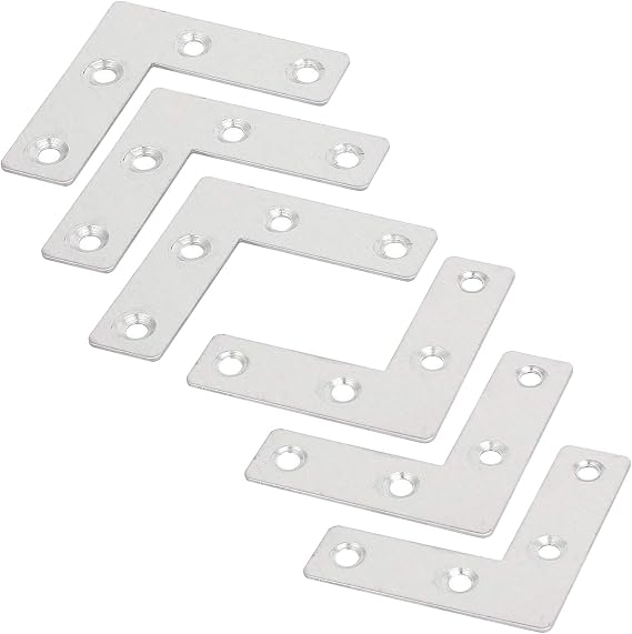 Orgrimmar 36PCS Corner Brace Brackets Plates Metal L Shaped Flat 50x50x1mm