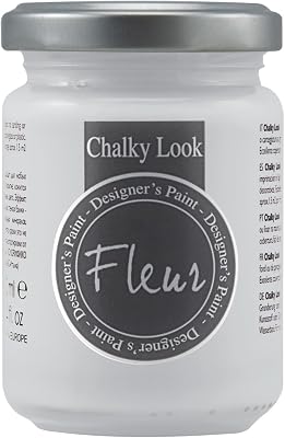 Fleur Chalky Look Paint - All About Grey, 4.4 oz jar
