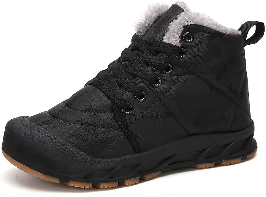 Boys Snow Boots Winter Waterproof Slip Resistant Cold Weather Shoes