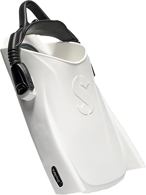 SCUBAPRO Modular Fin System for Snorkeling and Scuba Diving, Open Heel Boot-Fit Pocket, White, L