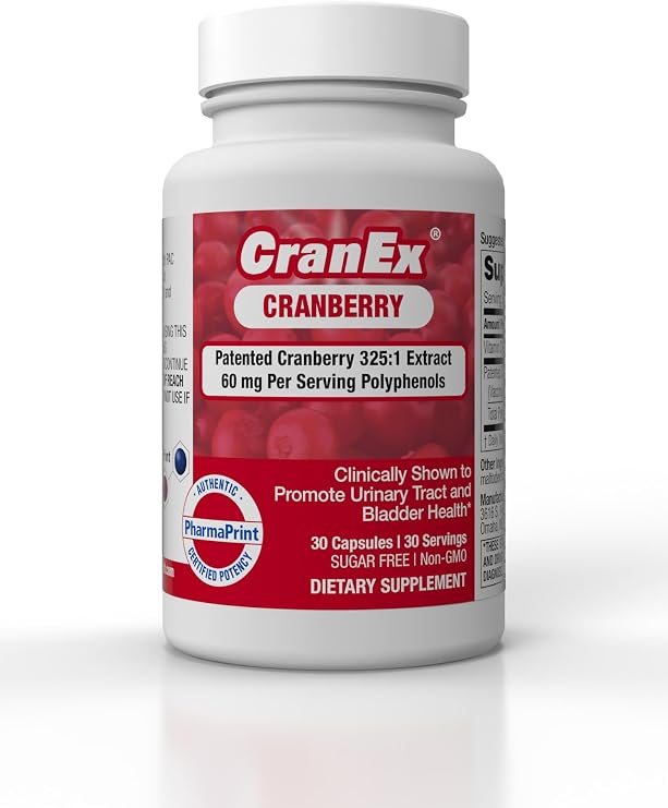 CranEx 325:1 Cranberry Extract Capsules, Sugar Free, 30 Count