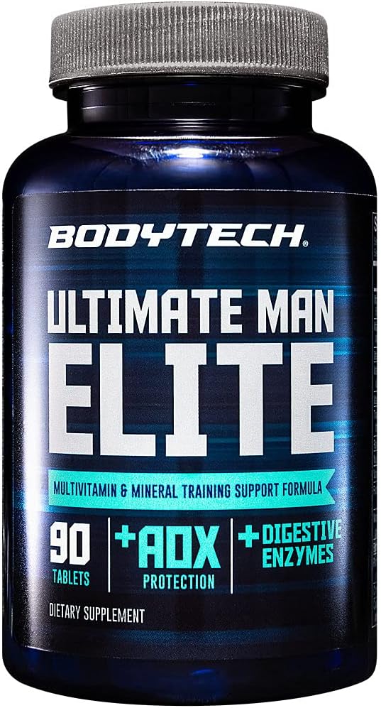 BodyTech Ultimate Man Elite Multivitamin - Training Support Formula with Vitamins & Minerals (90 Tablets, 45 Servings)