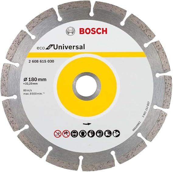 Bosch Professional Accessories Eco for Universal Segmanlı Elmas Kesme Diski 180 * 22,23 mm-Kilit somunlu geniş avuç taşlama makineleri için