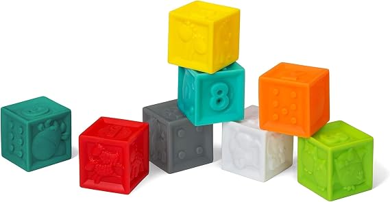 Infantino Squeeze and Stack Block Set, Soft Blocks, 6+ Months