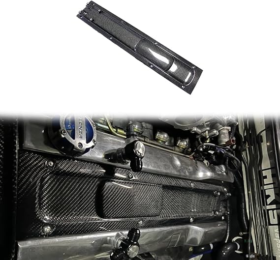 For Nissan Skyline R34 GTT GTS R33 R32 RB25 ECR33 Hood Engine Plug Cover (Carbon Fiber)