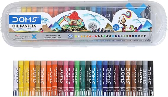 Doms Oil Pastels Pack Of 25 Color Shades