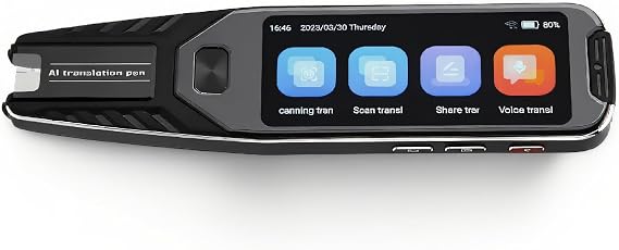 Smart Translation Pen, Language Translator Pen with 3.5 Inch Touch Screen and 134 Languages Offline Translation for Learning Travel and Work, Black