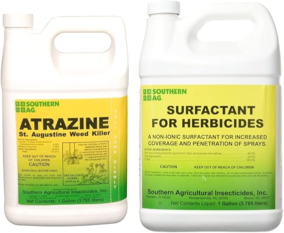 Southern Ag Atrazine St. Augustine Grass Weed Killer (1 Gallon) and Surfactant for Herbicides Non-Ionic (1 Gallon)