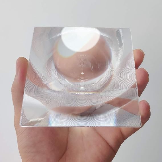 Six Seasons Portable Fresnel Lens 100100mm, 50mm Focal Length PMMA Bookmark Magnifier for Reading & DIY Optical Viewfinder