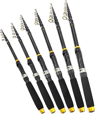 YG010 New 2.1m 2.7m 3.6m Carbon Fiber Fishing Rod Super Short Pocket Portable Spinning Pole Telescopic Carp Trout Beach Fishing Rod