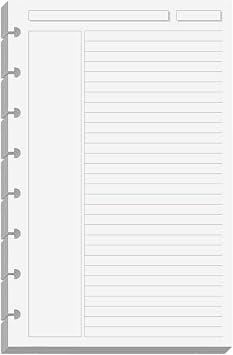 Levenger Circa Annotation 1/4 Inch Ruled Discbound Paper Refill, Disc Notebook and Planner Inserts, 300 sheets, Junior