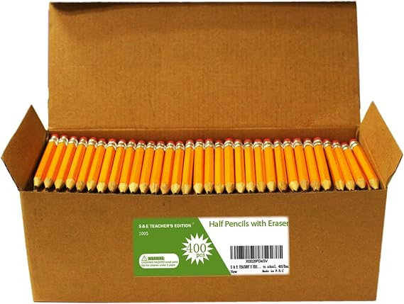 S & E TEACHER'S EDITION 400PCS 4'' Golf Pencils