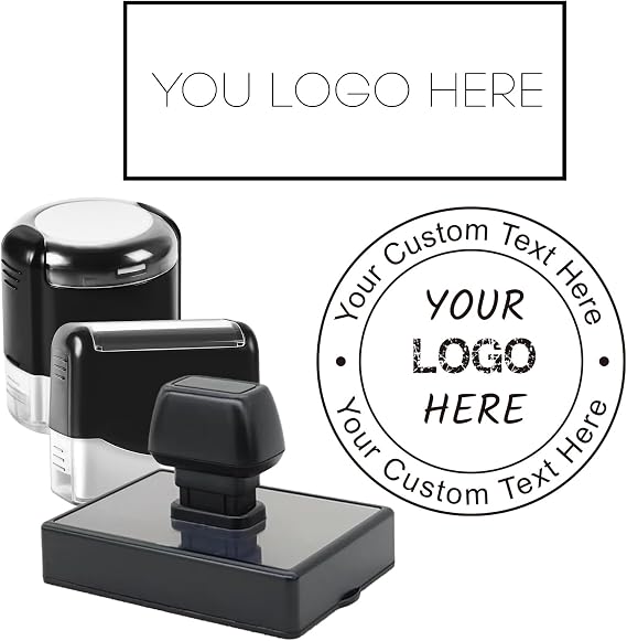 Custom Self-Inking Logo Stamp for Business - Personalized Rubber Stamper