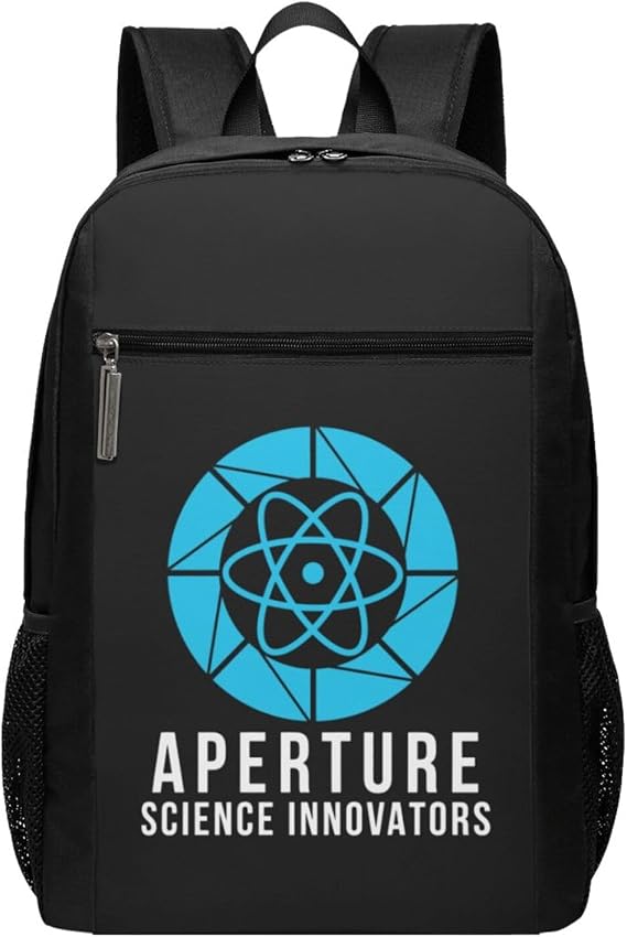 Aperture Science Travel Laptop Backpack, Business Anti Theft Slim Sturdy Laptops Backpacks, College Computer Bag Gift for Men & Women Fits 17 Inch Notebook,Black