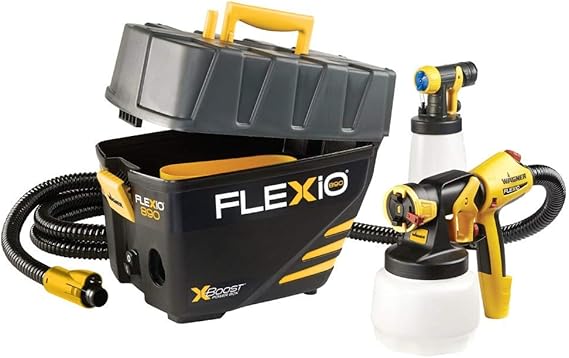 Wagner 0529021 FLEXiO 890 Stationary HVLP Paint Sprayer, Sprays Unthinned Latex, Includes Two Nozzles, iSpray Nozzle and Detail Finish Nozzle, Complete Adjustability for All Needs