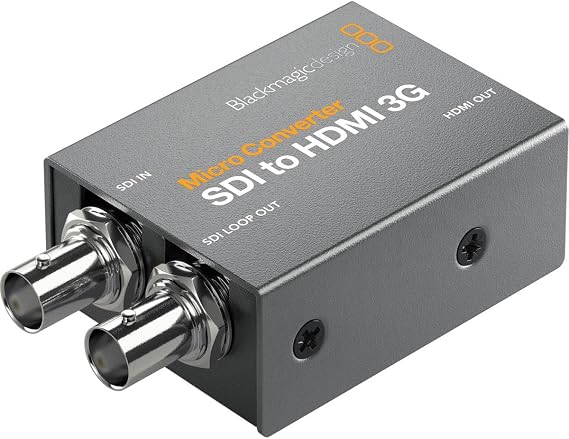 Blackmagic Design Micro Converter SDI to HDMI 3G PSU (BM-CONVCMIC/SH03G/WPSU) | Supports DCI formats & 1080p resolution, A 100-240VAC power supply with socket adapters