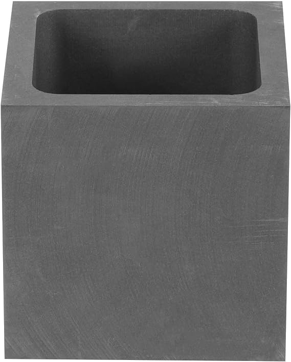 PACKOVE Graphite Ingot Mold for Metal Casting 100x100mm Oil Groove, DIY Melting Mold for Gold, Silver, Copper, Brass Refining and Jewelry Making