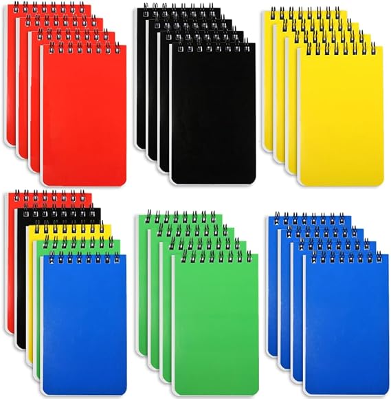 Small Pocket Notebook 3 x 5 Inch Mini Spiral Notepad Bulk | 50 Pack Small Memo Notepads, Micro Notebooks For Home Office School Travel Accessory, Kraft Paper Journal Diary Books