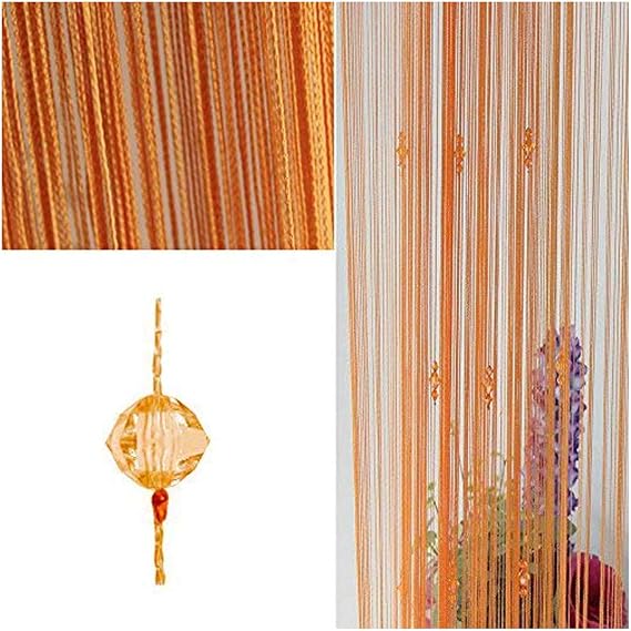 FUT String Tassel Crystal Beads Curtain, Partition Door Curtain Beaded String Curtain Door Screen Panel Home Decor Divider for Bridal Chamber Room Beauty Salon Bedroom New Home Hotel Decoration 1x2m
