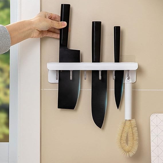 BUFFER® Practical Multiple Knife Strap Kitchen Knife Organizer Durable Knife Holder