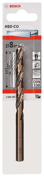 Bosch Professional Accessories Matkap ve Kırıcı Delici Uçları, Metal Matkap Ucu, Gri, 8 mm, 1 Adet