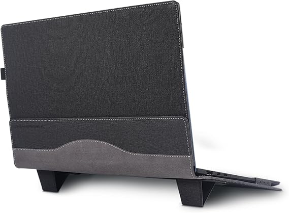Laptop Case Cover for 15.6" Samsung Galaxy Book5/4/3/2 Pro 360 15.6 Pro5/4/3/2 NP950 NT955 NP750 Notebook Sleeve Bag PU Shell with Kickstands (Black, 15.6)