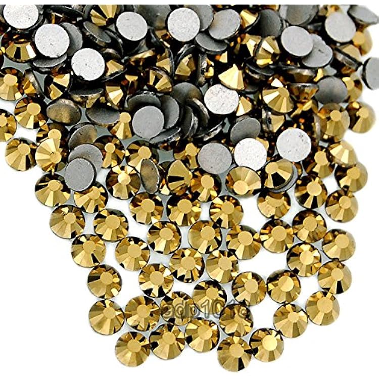 Wholesale Lot Quality Crystal Rhinestones 1440pcs Flatback No Hotfix Nail Art 9 Sizes 24 Colors SS51.7-1.8mm, Aurum Flare 32
