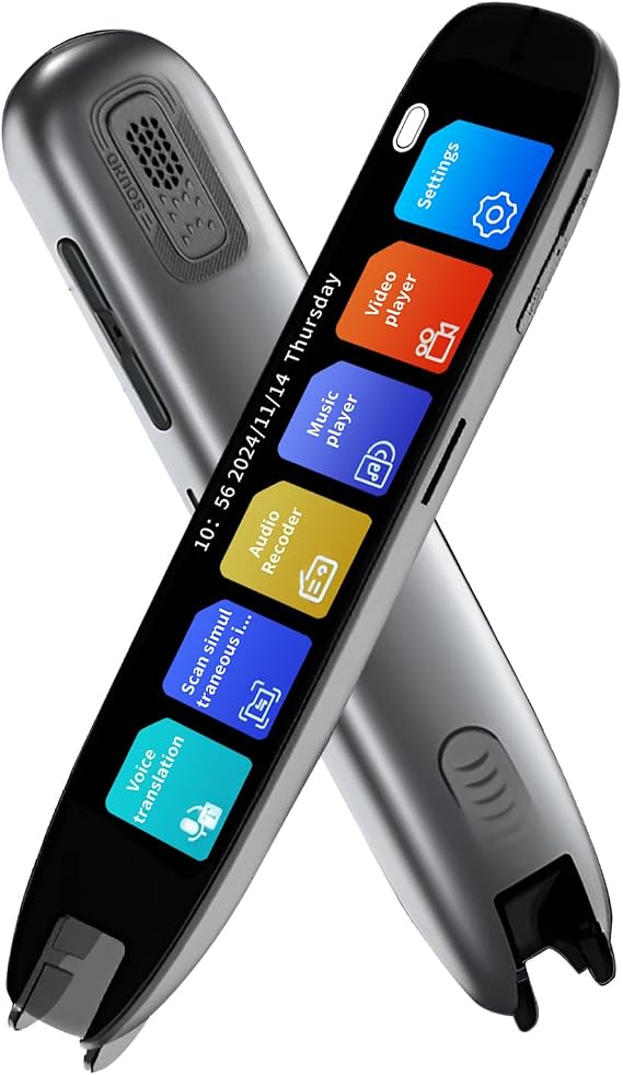 Translation Pen, Online 142 Language Translation Pen Text Extract Intelligent Recording Scanner Pen 3.7 Inch Touch Screen OCR Scan Device Language Translation Pen Offline 10 Languages