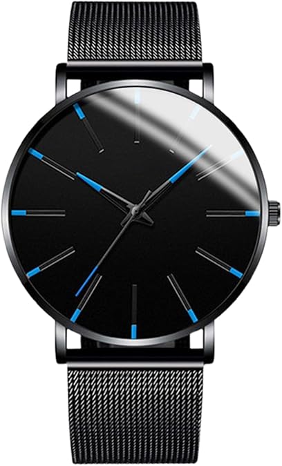 Fancy Watches For Men - Sport Casual Dress Watch, Luxury Mens Classic Watch | Attractive Mens Casual Watches, Delightful Present Stylish Watche, Enduring Black Color Strap, For Men Simple Mens Watches