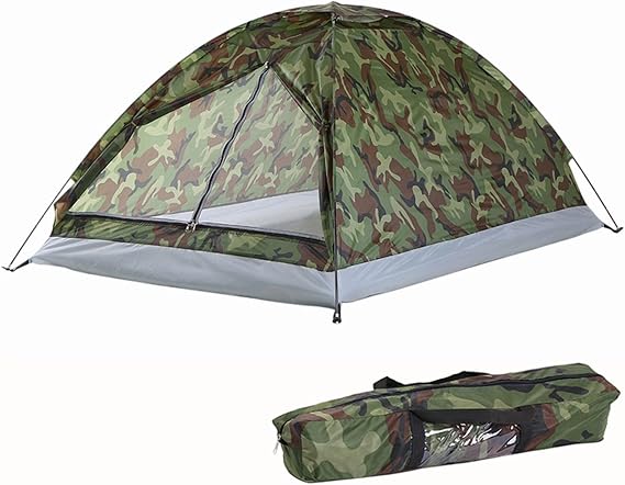 Camping Tent For 1 2 Persons, Windproof Tent with Rainfly for Easy Set up, Two-way zips, for PROTECTION, Portable Dome Tents for Camping(2 person)