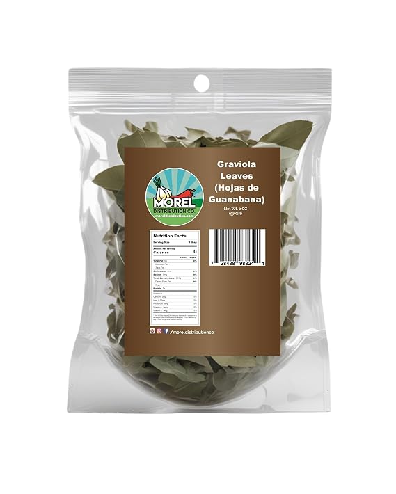 Dried Graviola Leaves, Dried Soursop Tea Leaves, Hojas de Guanabana 2 oz and 4 oz (2 Ounces)