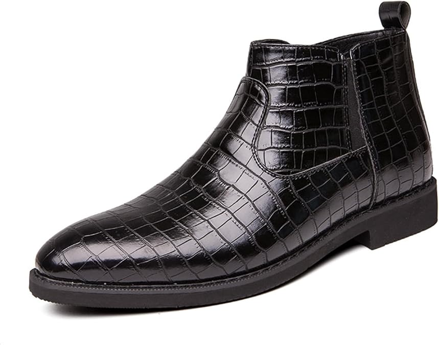 Men's Chelsea Boots Lightweight Fashion Chukka Ankle Boots Classic Elastic Dress Boots for Men