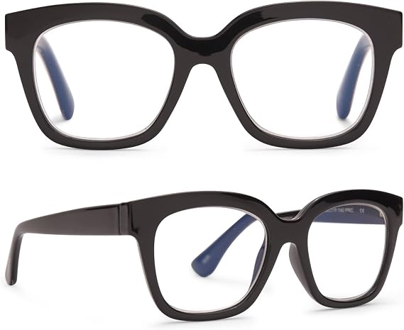 DIFF Ava Designer Oversized Square Lightweight Blue Light Readers for Women