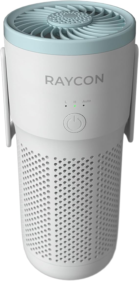 Raycon Portable Air Purifier, H13 Replaceable Hepa Filter, Adjustable Speeds, 2-in-1 Fragrance Diffuser and Air Purifier, Living Essentials (White)