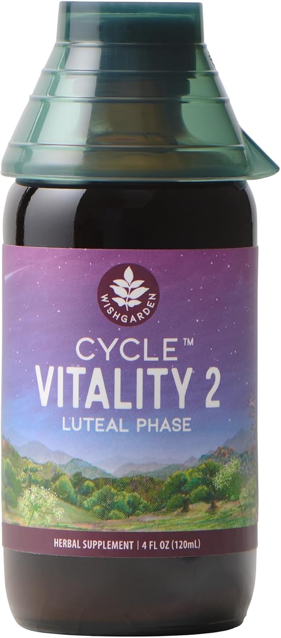 WishGarden Herbs Cycle Vitality 2, Luteal Phase Progesterone Tincture, 4oz
