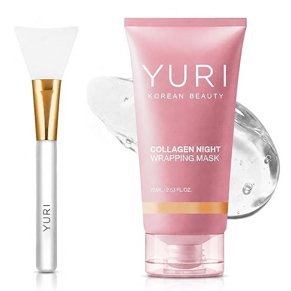 Collagen Night Wrapping Mask, Overnight Peel Off Face Mask, Hydrating Moisturizing & Restored Balance Glass Skin Sleeping Facial Mask, Skincare for All Skin Types Beauty Care (2.53 fl.oz)