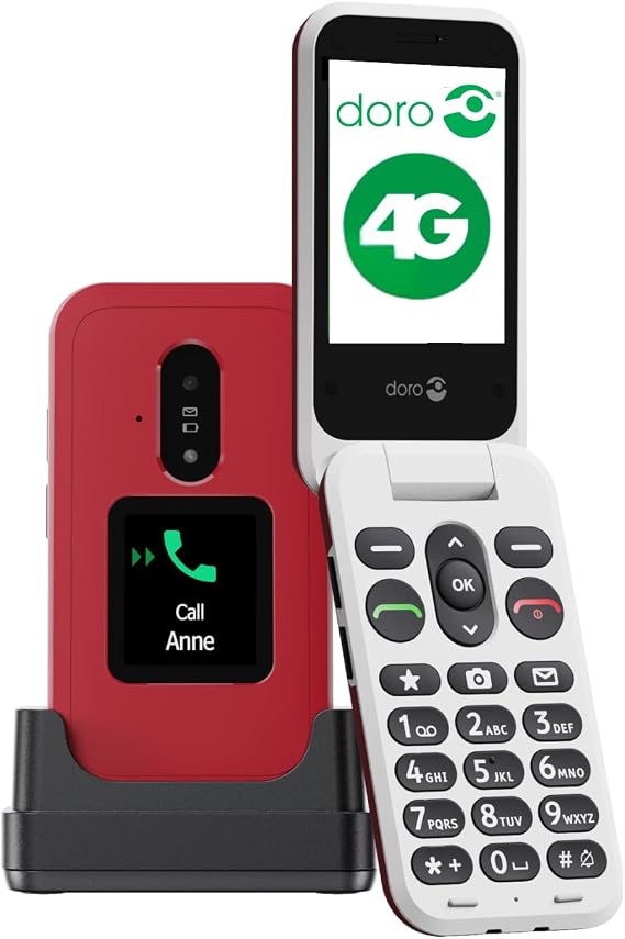Doro Leva E30 Basic 4G Flip Phone for Elderly