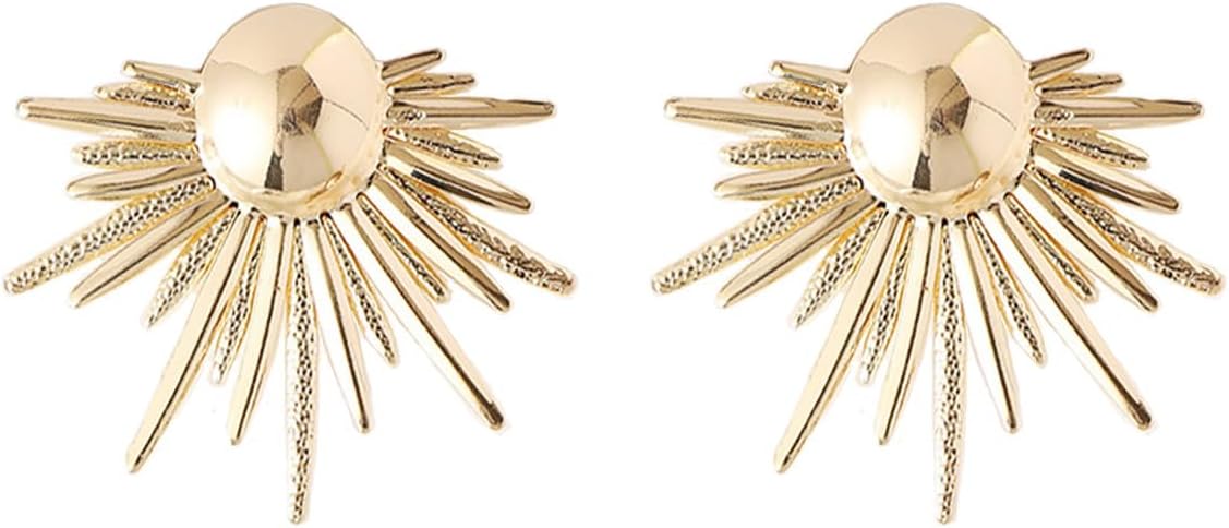 Rhinestone Silver Statement Earrings, Star Stud Earrings Fashion Design