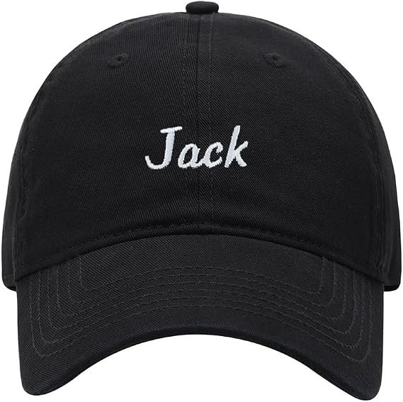 Baseball Cap Men Name Jack Gift Embroidered Washed Cotton Dad Hat Baseball Caps